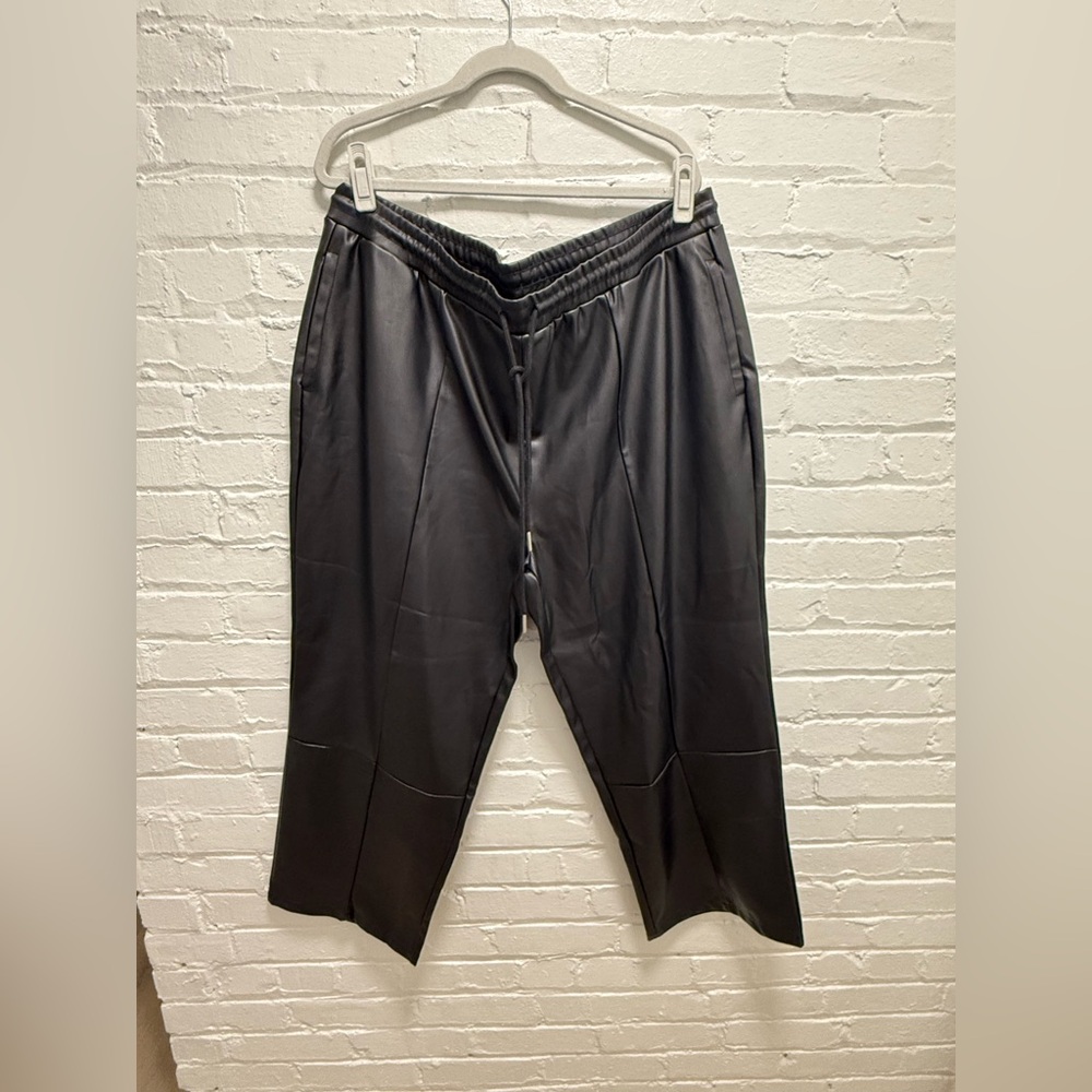 ASOS Curve Pleather Straight Leg Joggers size 18 but FITS OVERSIZED
